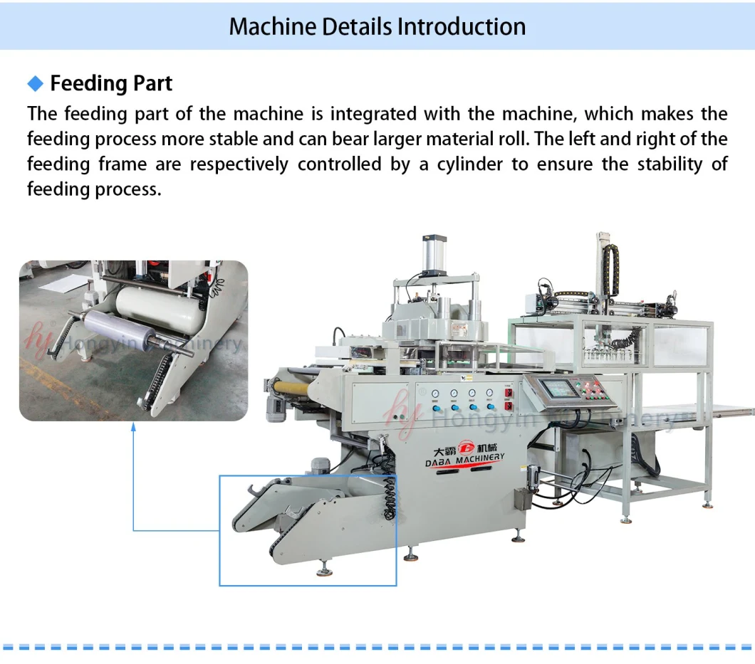 Automatic BOPS Plastic Flat Tray/ Cake Box/ Sushi Box/Sushi Lid /Cookie Tray Making Machine BOPS Thermoforming Plastic Forming Machine with Stacker