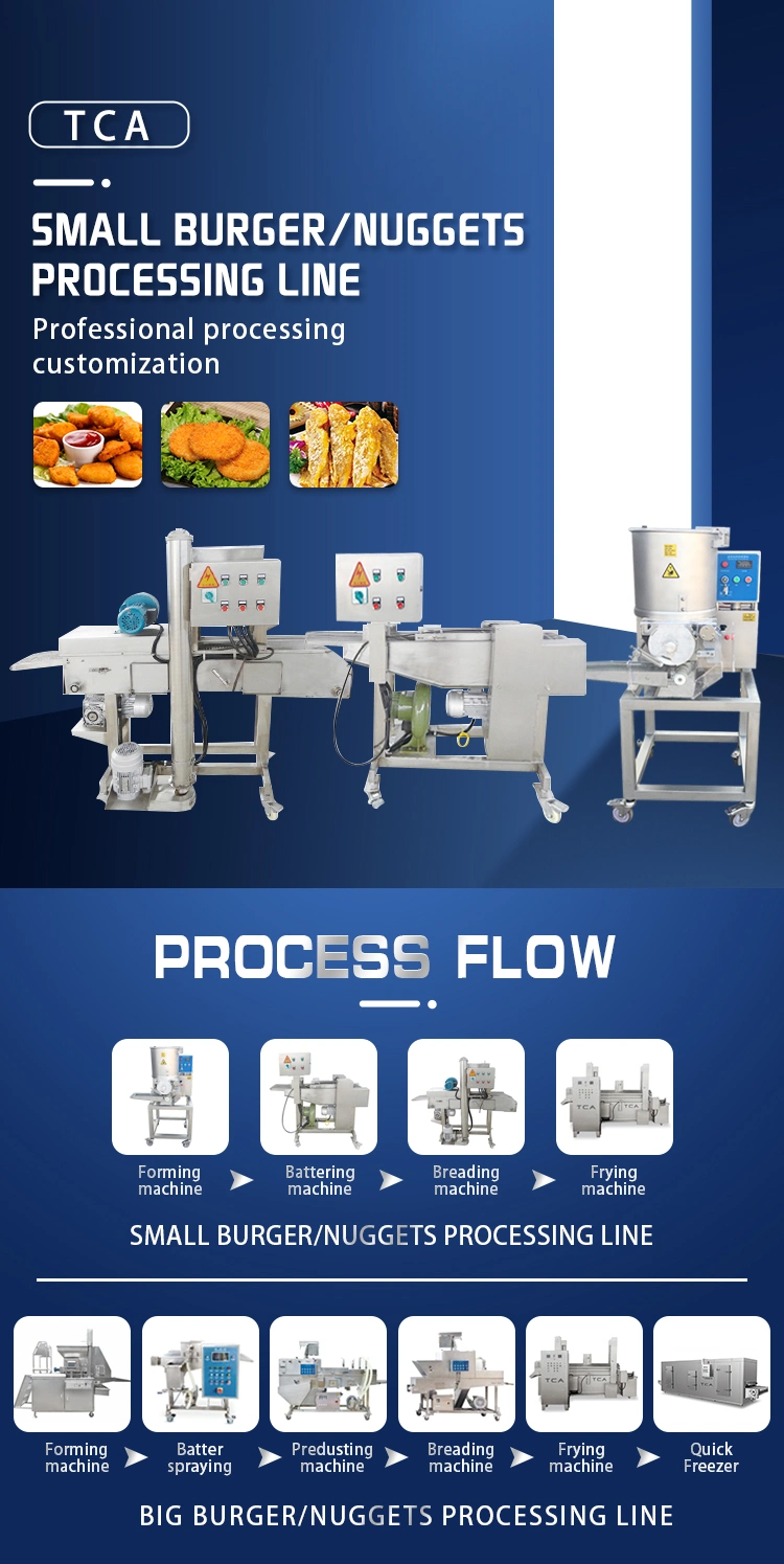 TCA Burger Machine Line Burger Patty Machine Processing Line Nuts Processing Machines Line