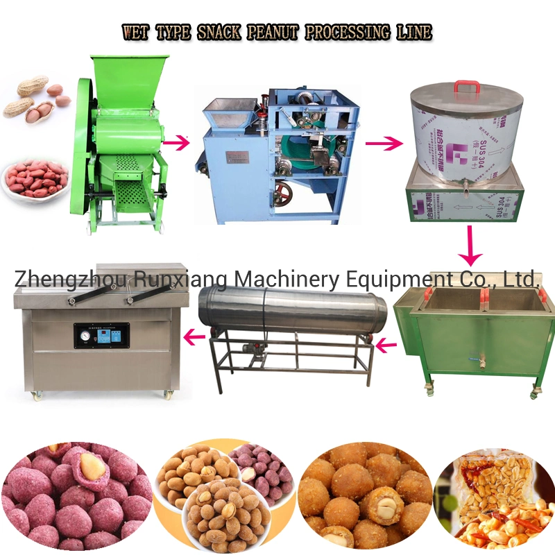 Full Automatic Stainless Steel Machinery Peanut Nuts Frying Processing Line