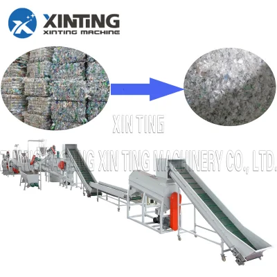 Линия по переработке машины для дробления и очистки пластиковых бутылок для домашних животных, сушки, обезвоживания